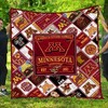 Minnesota Golden Gophers EST 1851 Quilt Blanket with College Sports Theme