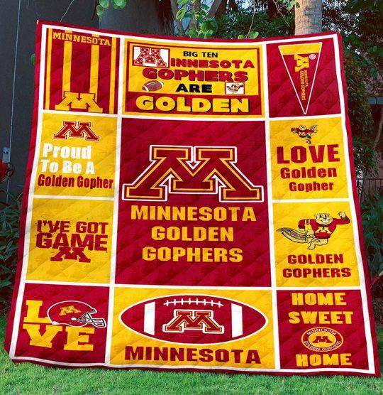 Minnesota Golden Gophers Quilt Blanket - NCAA Officially Licensed Gophers Bedding