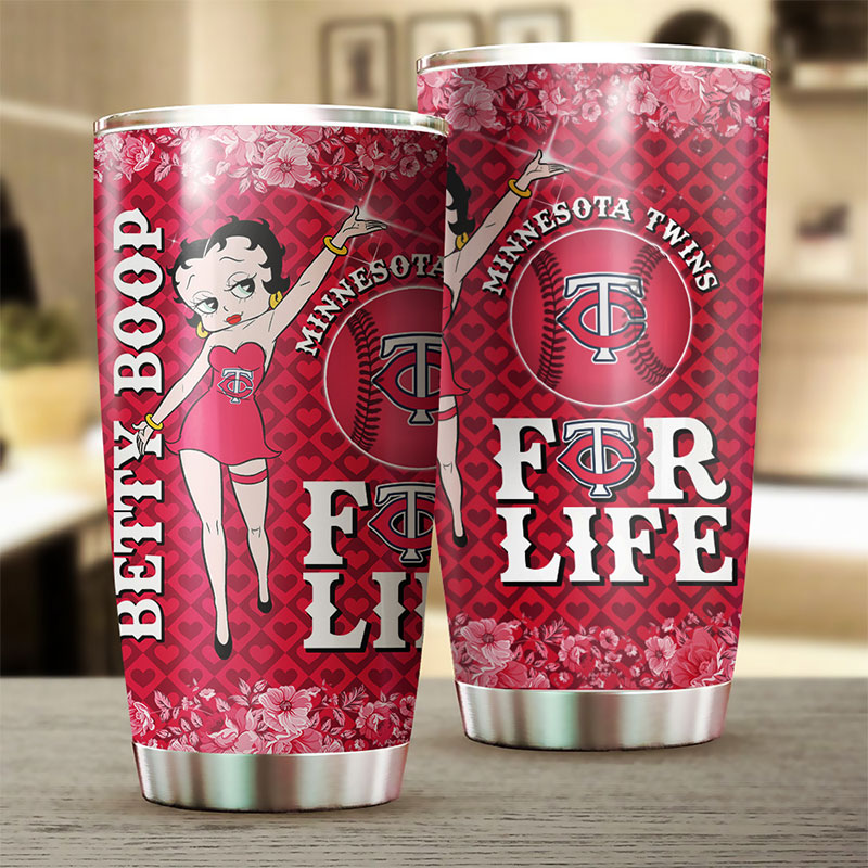Minnesota Twins Betty Boop MLB Tumbler with Quirky Charm - Image 2