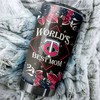 Minnesota Twins MLB Tumbler for World's Best Moms with sunflower design and MLB logo