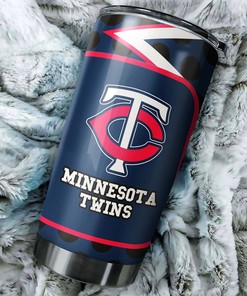 Minnesota Twins MLB Tumbler with Funny Dog Design and MLB Logo