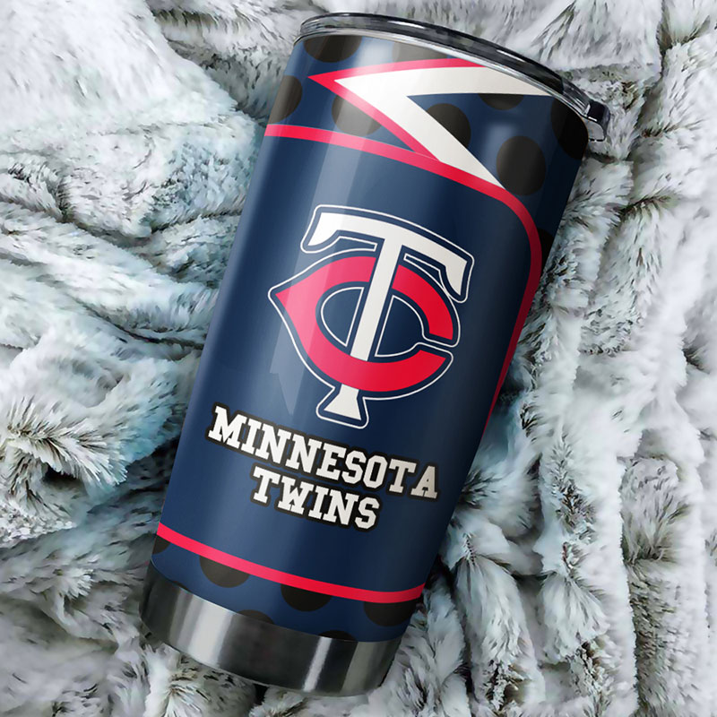 Minnesota Twins MLB Tumbler with Funny Dog Design and MLB Logo