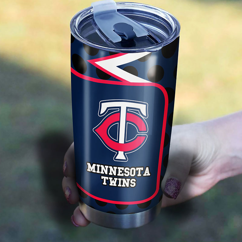 Minnesota Twins MLB Tumbler with Funny Dog Design and MLB Logo - Image 2