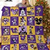 Minnesota Vikings Disney Mickey Mouse Quilt Blanket - NFL Minnesota Vikings Mickey Mouse Quilt Bedding Set
