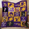 Minnesota Vikings For Fans Quilt Bedding Set with Team Logo and Colors