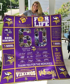 Minnesota Vikings Quilt Blanket - NFL Officially Licensed Vikings Bedding