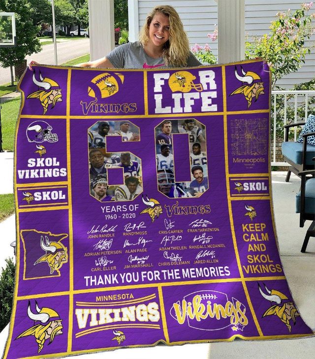 Minnesota Vikings Quilt Blanket - NFL Officially Licensed Vikings Bedding