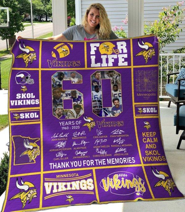 Minnesota Vikings TH0207 Quilt Blanket - Ideal for Sports Fans