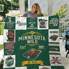 Minnesota Wild EST 1997 Go Wild Quilt Bedding Set for Hockey Fans