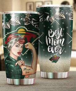 Minnesota Wild NHL Tumbler - Strong Best Mom Ever Design