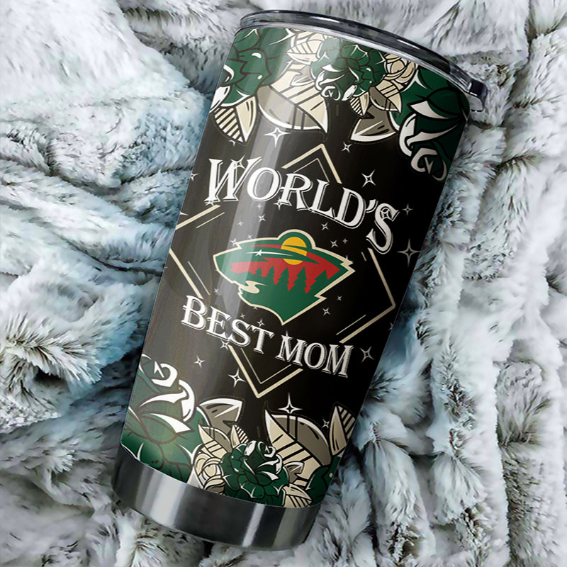 Minnesota Wild NHL Tumbler - World's Best Mom with Vintage Hockey Design - G Fanatics