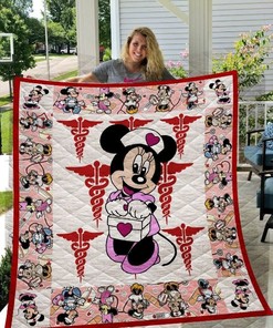 Minnie Mouse Nursing Quilt Bedding Set for Baby Girls' Rooms