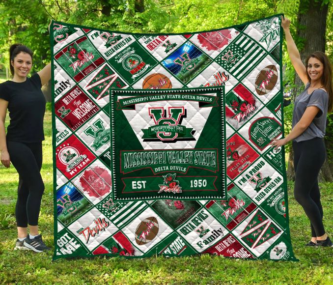 Mississippi Valley State Delta Devils Quilt Blanket LC1 for College Sports Fans