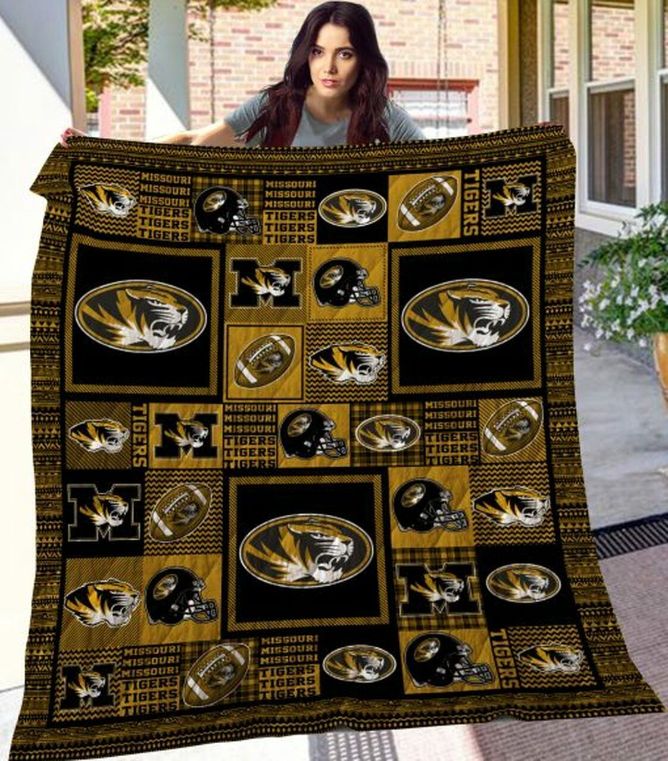 Mizzou Tigers Logos Combined Quilt Bedding Set for Fans