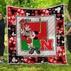 Mk Nebraska Cornhuskers Quilt Blanket for College Football Fans