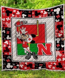 Mk Nebraska Cornhuskers Quilt Blanket for College Football Fans