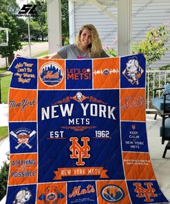Mlb New York Mets Quilt Blanket - MLB New York Mets Quilt Bedding Set for Fans