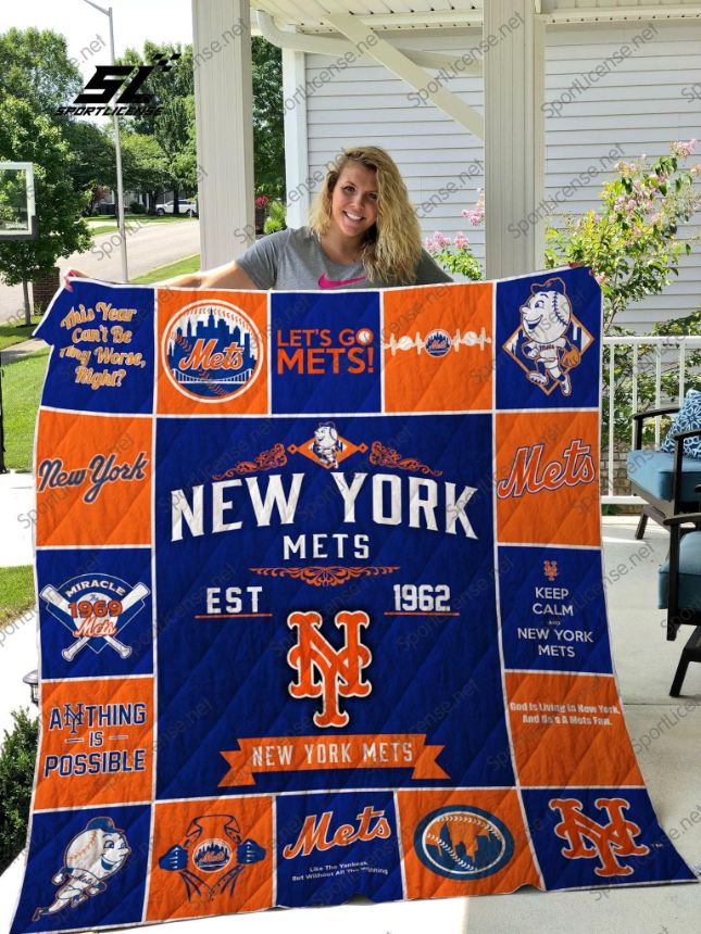 Mlb New York Mets Quilt Blanket - MLB New York Mets Quilt Bedding Set for Fans