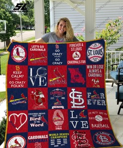 Mlb St. Louis Cardinals 25 Quilt Blanket DUP - MLB St. Louis Cardinals 25th Anniversary Quilt Bedding Set