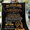 Mom and Son Trendy Fleece Quilt Bedding Set - Perfect for Mothers and Sons