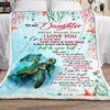 Mom to Daughter Turtle 1 Fleece Blanket Quilt Blanket: Show Your Love