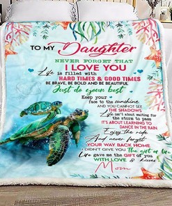 Mom to Daughter Turtle 1 Fleece Blanket Quilt Blanket: Show Your Love