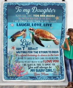 Mom to Daughter Turtle 2 Fleece Blanket Quilt Blanket: A Gift of Love