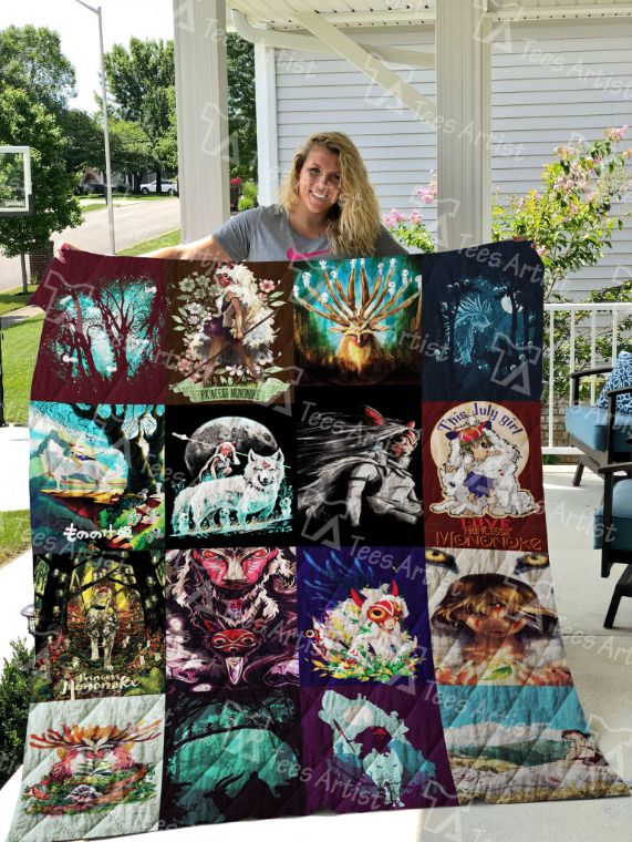 Mononoke Hime Japanese Ghibli Combined Quilt Blanket Anime Bedding Set