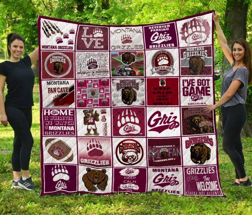 Montana Grizzlies Quilt Blanket for College Sports Fans