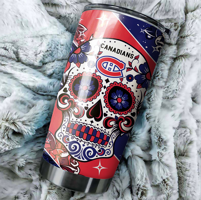 Montreal Canadians NHL Tumbler - Skull Design Tumbler for NHL Fans - Image 2