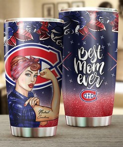 Montreal Canadians NHL Tumbler - Strong Best Mom Ever Tumbler with Vintage Hockey Design - G Fanatics