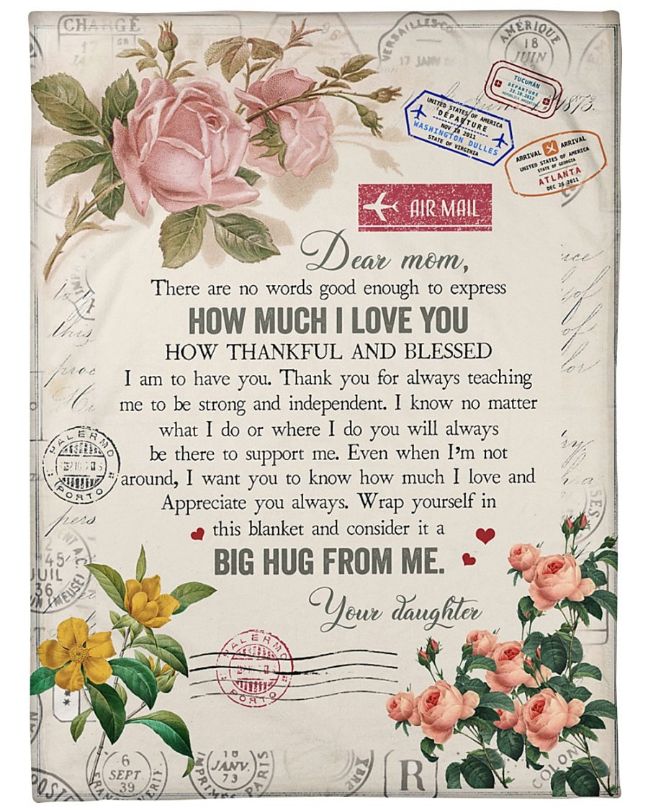 Mothers Day Fleece Blanket Quilt From Daughter To Mom, Show Her How Much You Love Her