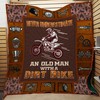Motocross Never Underestimate An Old Man With A Dirt Bike Great Quilt Bedding Set