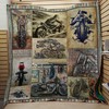 Motorcycle Alone In The Dust Quilt Bedding Set - Great for Fans of All Ages