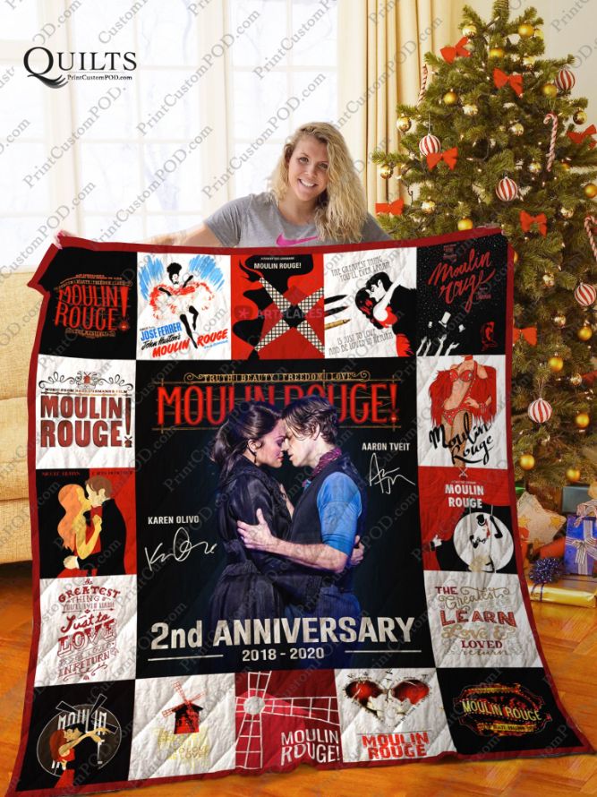 Moulin Rouge The Musical 2nd Anniversary Quilt Blanket Bed Set for Fans