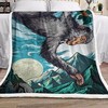 Mountain Monkeys And Moonlight Quilt Blanket