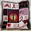 Multiple Myeloma Cancer Awareness Never Give Up Quilt Blanket: Inspiring Words for a Difficult Journey