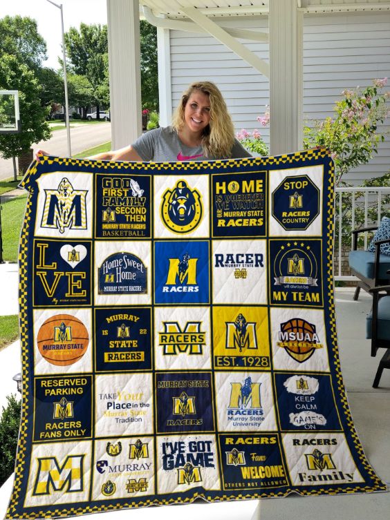 Murray State Racers Ncaa Vintage Quilt Bedding Set with Collected Quilt Blanket