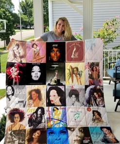 Music Diana Ross Love Album Quilt Blanket for Music Fans