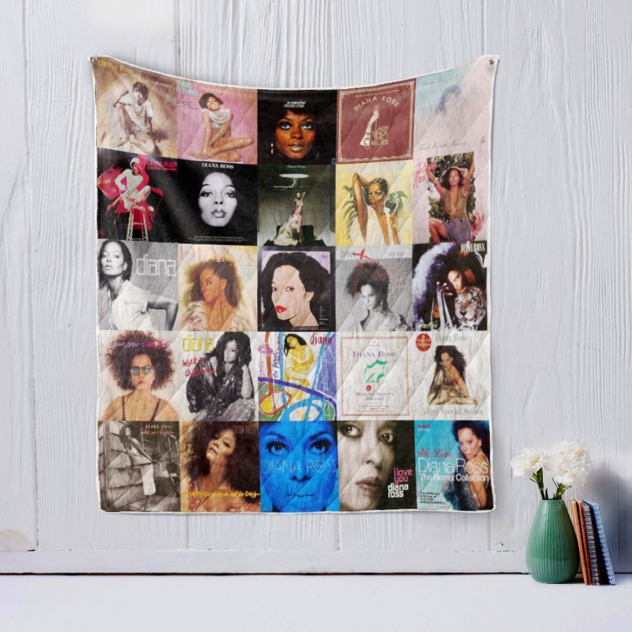Music Diana Ross Love Quilt Blanket for Music Fans