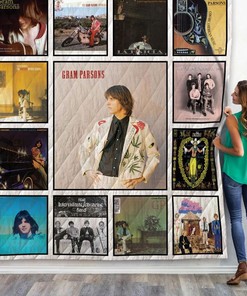 Music Gram Parsons Albums Collection Quilt Blanket - Cuddle Up With Gram Parsons' Best Music On This Soft Quilt Blanket