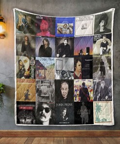 Music John Prine Quilt Blanket with Quilt Bedding Set Vintage