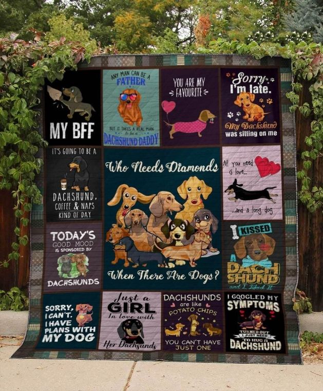 My Bff Dachshund Quilt Blanket - Perfect for Dog Lovers