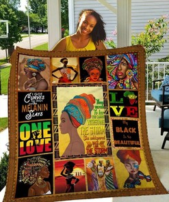 My Black is So Beautiful Fleece Blanket Quilt Blanket - Inspirational Gift for Black Women