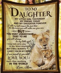 My Little Girl, Yesterday My Friend Today Quilt Bedding Set for Girls- To My Daughter.