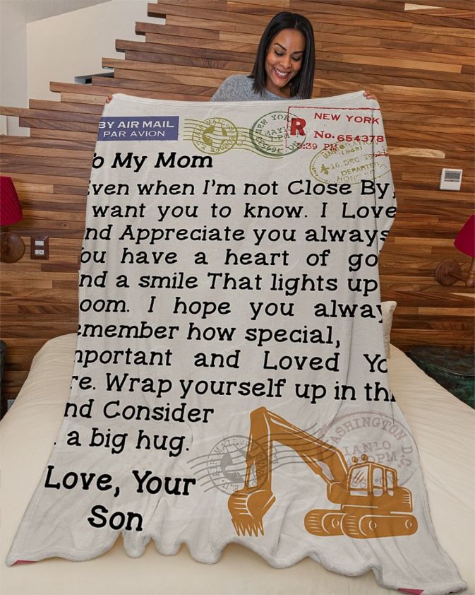 My Mom is a Heo Premium Fleece Blanket Quilt Bedding Set, Perfect for Mom's Birthday