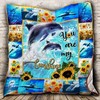 My Sunshine Dolphin Sunflower Lo Quilt Blanket - Peaceful and Charming Blanket for Your Home