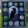 Mysterious Ravens Quilt Bedding Set with Bird Design