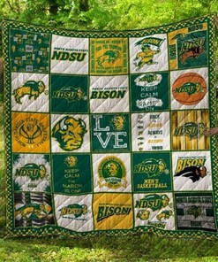 N.C. State Wolfpack N. Dakota State Bion NCAA Quilt Blanket - Keep Warm with Some Wolfpack and Bison Spirit