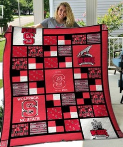 N.C. State Wolfpack The Wolfpack Combined NCAA Quilt Blanket - Perfect for Comfy Wolfpack Fans